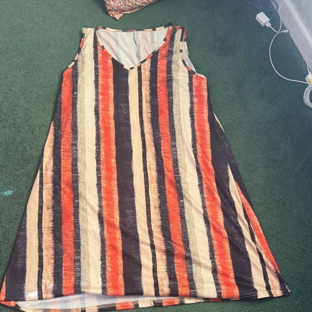 Striped Sleeveless Dress